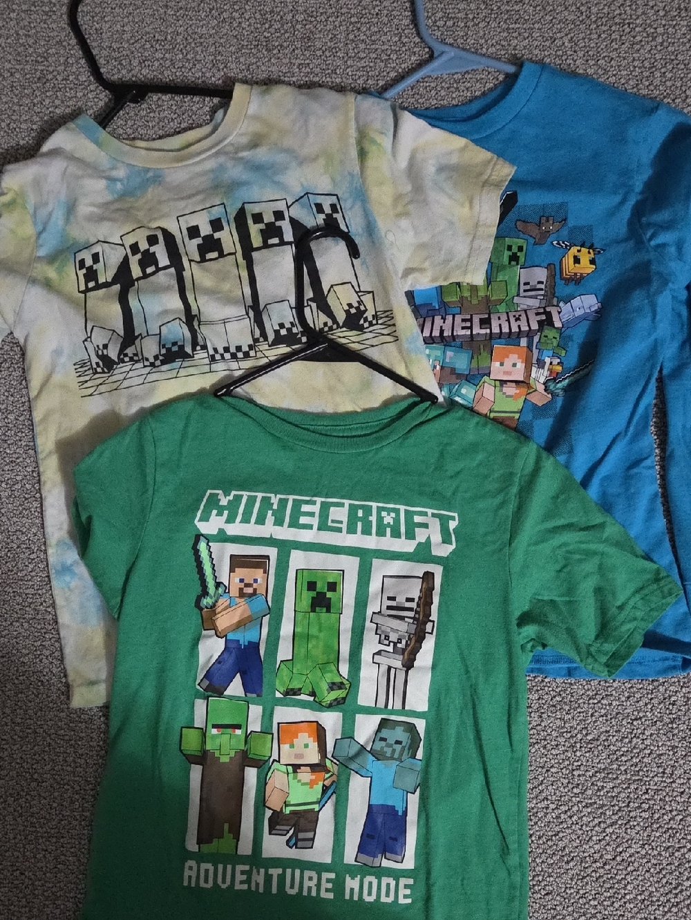 Kids' Minecraft 2 Short Sleeve and 1 Long Sleeve  T-Shirts